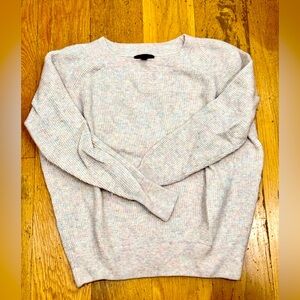 J.Crew knit merino alpaca sweater, baby pink / pink—women’s XS